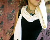 HUMMINGBIRD PRINT SCARF WRAP SHAWL SUPER LONG 
