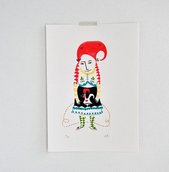 Ms Chicken Loves Its Kitchen - screen print
