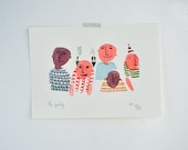 The Party - original screen print gocco art