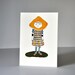 Miscaro Girl - gocco screen print - limited edition
