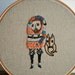 Small Feet 1 - mixed media embroidery hoop art