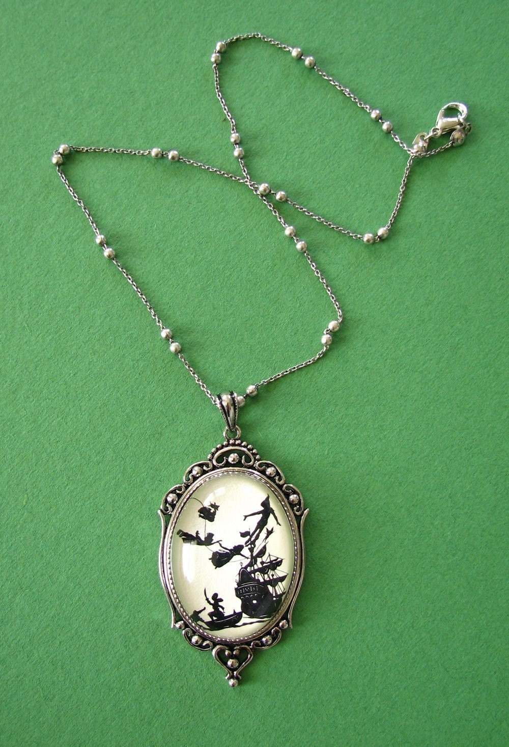 Peter Pan Necklace, pendant on chain