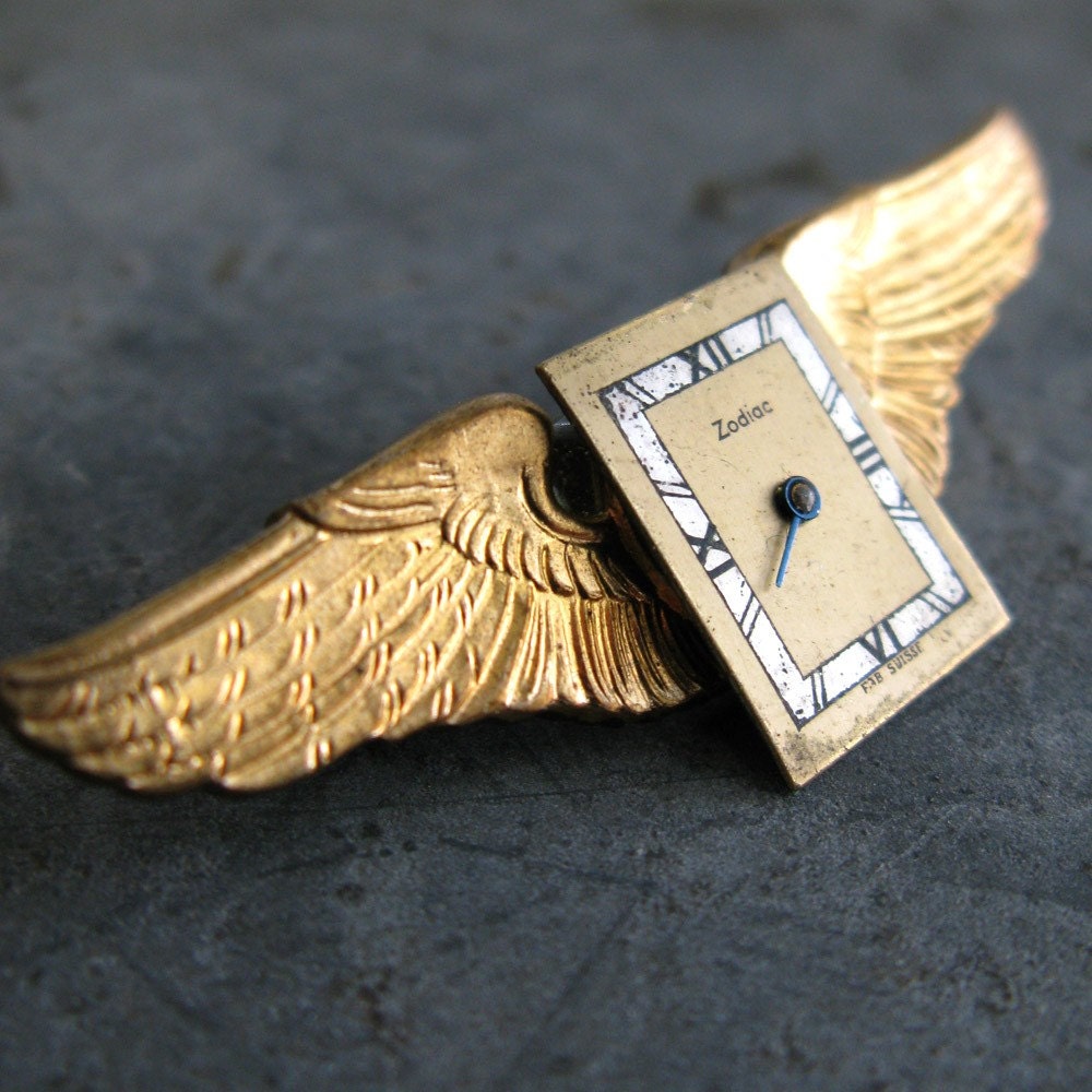 ZODIAC brass AVIATOR wings WWII