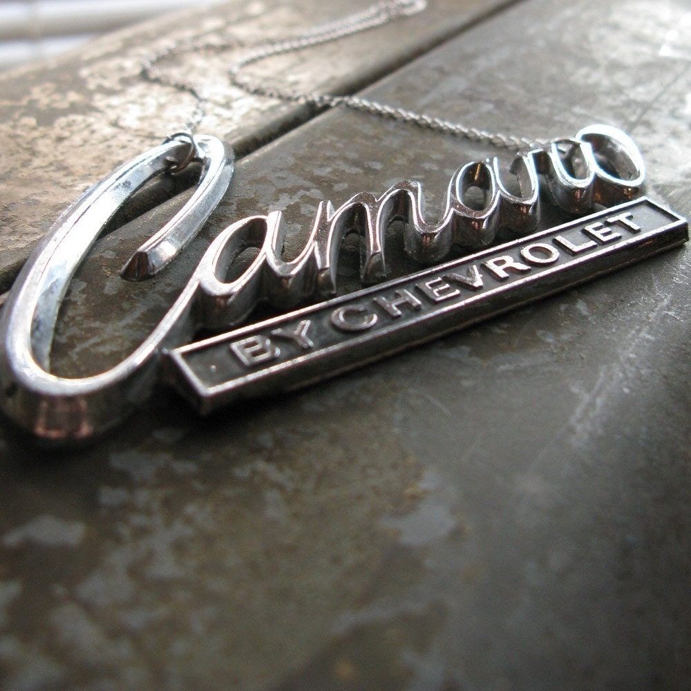 heavy chevy CAMARO necklace