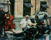 Musicians in Rome -Polaroid Painting  -  Fine Art Polaroid