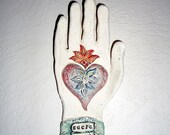 Sacr'e Coeur Porcelain Hand for the Wall