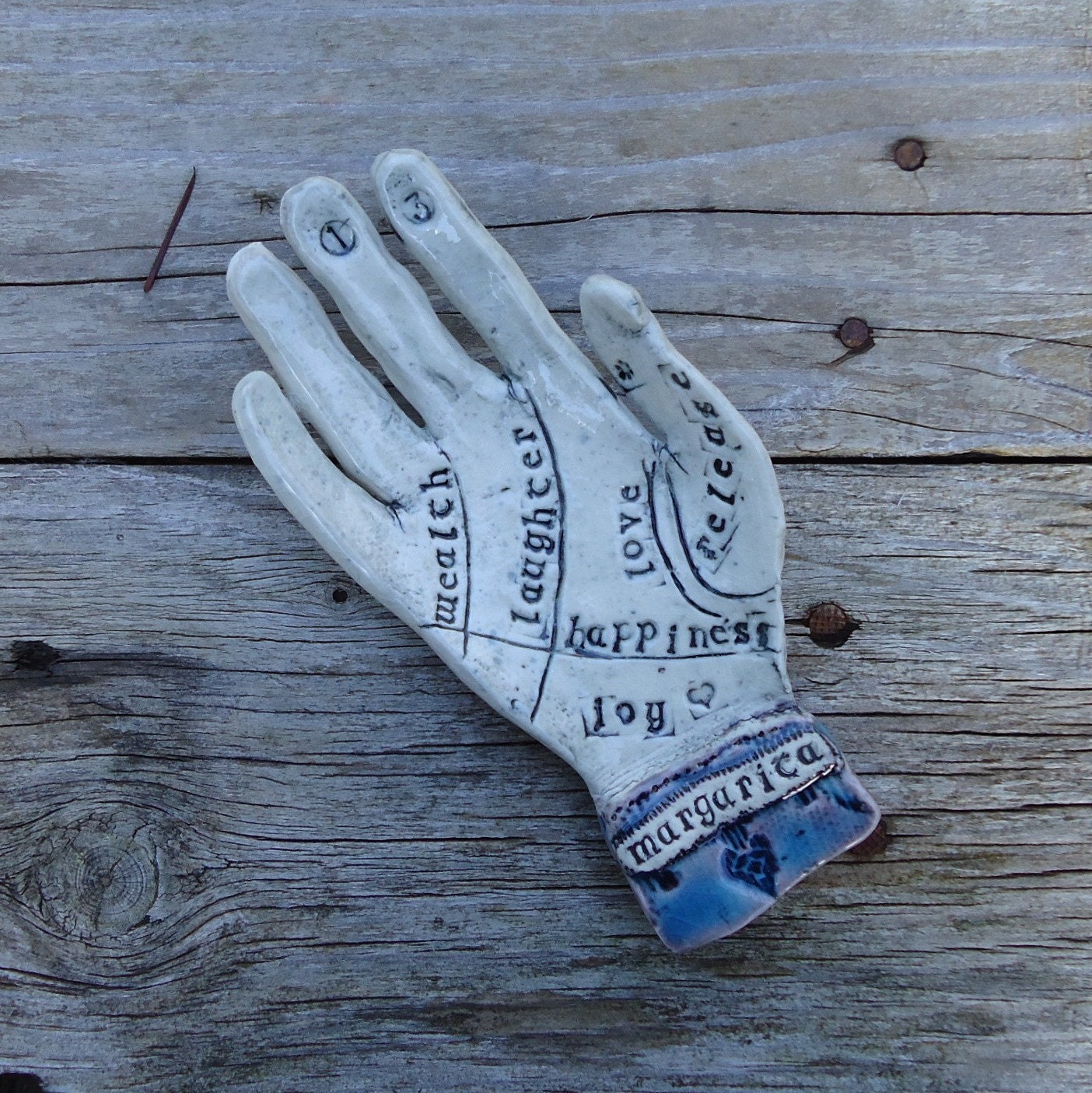 Ceramic Fortune-Telling Hand - Custom - Made to Order -