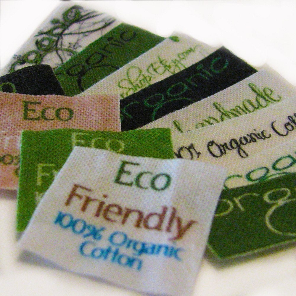 Organic Custom Fabric Labels Sew On