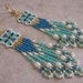 Seed Bead Beadwoven Earrings - Free Shipping - Seafoam Green/Turquoise