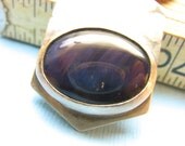 What the Bees Dreamed: Purple rainbow obsidian pendant