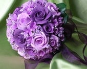 Keepsake Bridal Bouquet of Purples