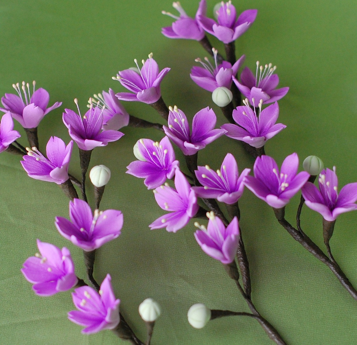 Made to Order Purple Sakura Cherry Blossom Branches for Wedding Cake Decor