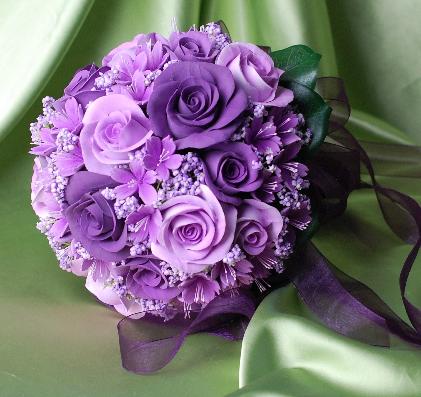 Keepsake Bridal Bouquet of Purples
