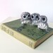 Needlefelted Bird Wise Grey Owl Hoot  Little Owl in Dusky Greys