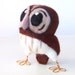 Needlefelted Owl Little Tawny Owl in chestnut brown