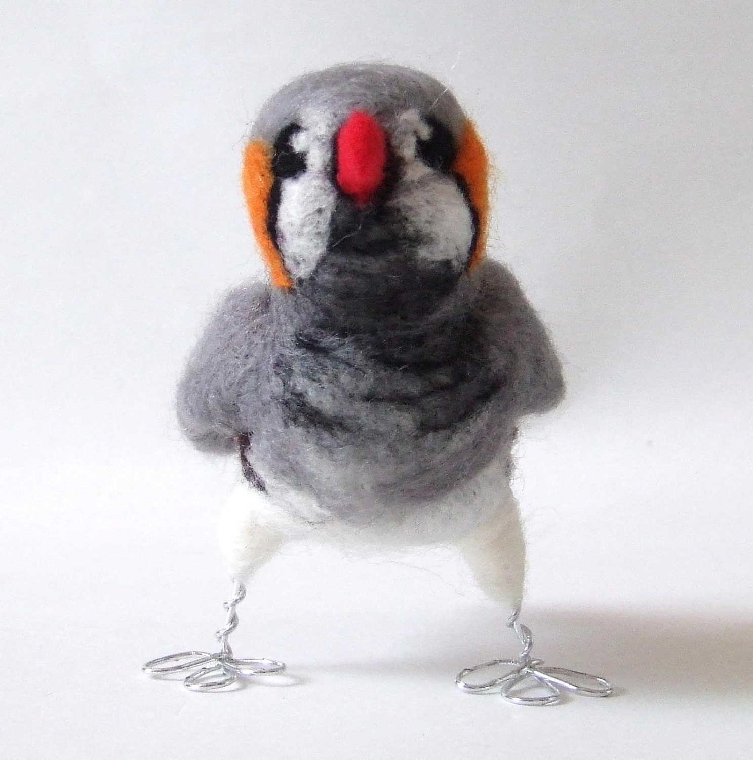 Needlefelted Pet Bird Zebra Finch