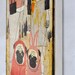 Pug Love- mixed media print on wood