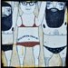 Stage Dive-mixed media prints on wood panels