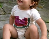 Juicy Organic Cotton Watermelon One Piece Bodysuit