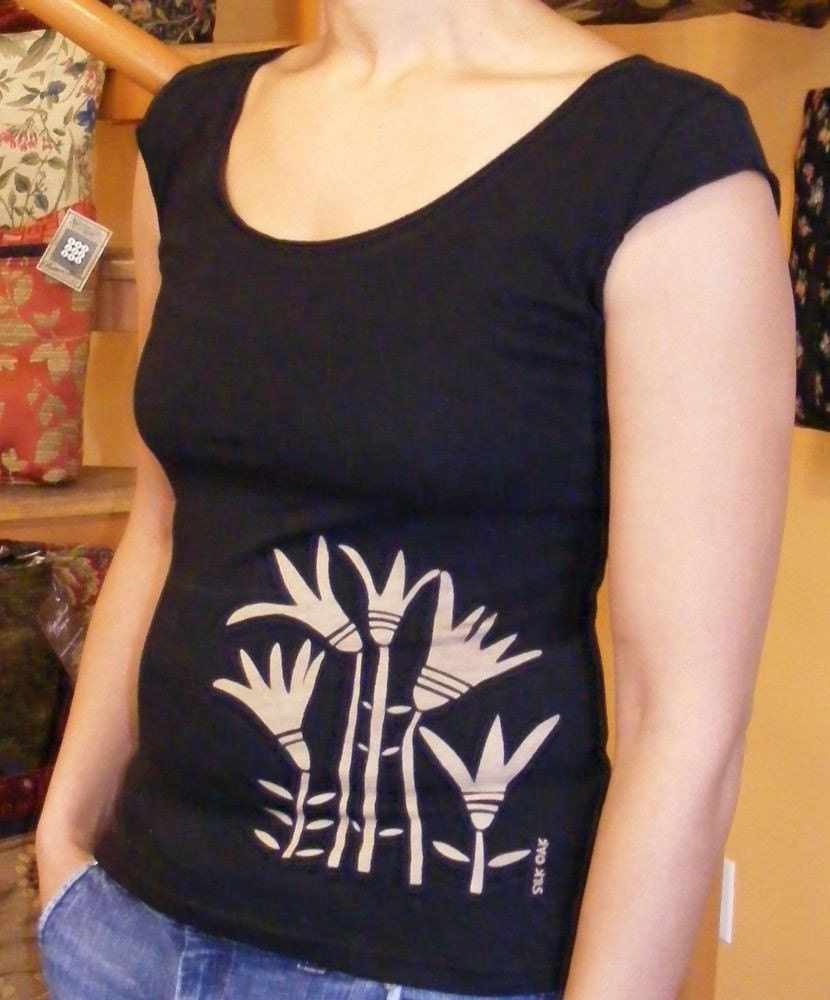 Women's Cap Sleeve Black Lotus Tee