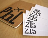 Philadelphia, PA - PHL - Kraft Jet Set Journal and 4 Area Code Notes