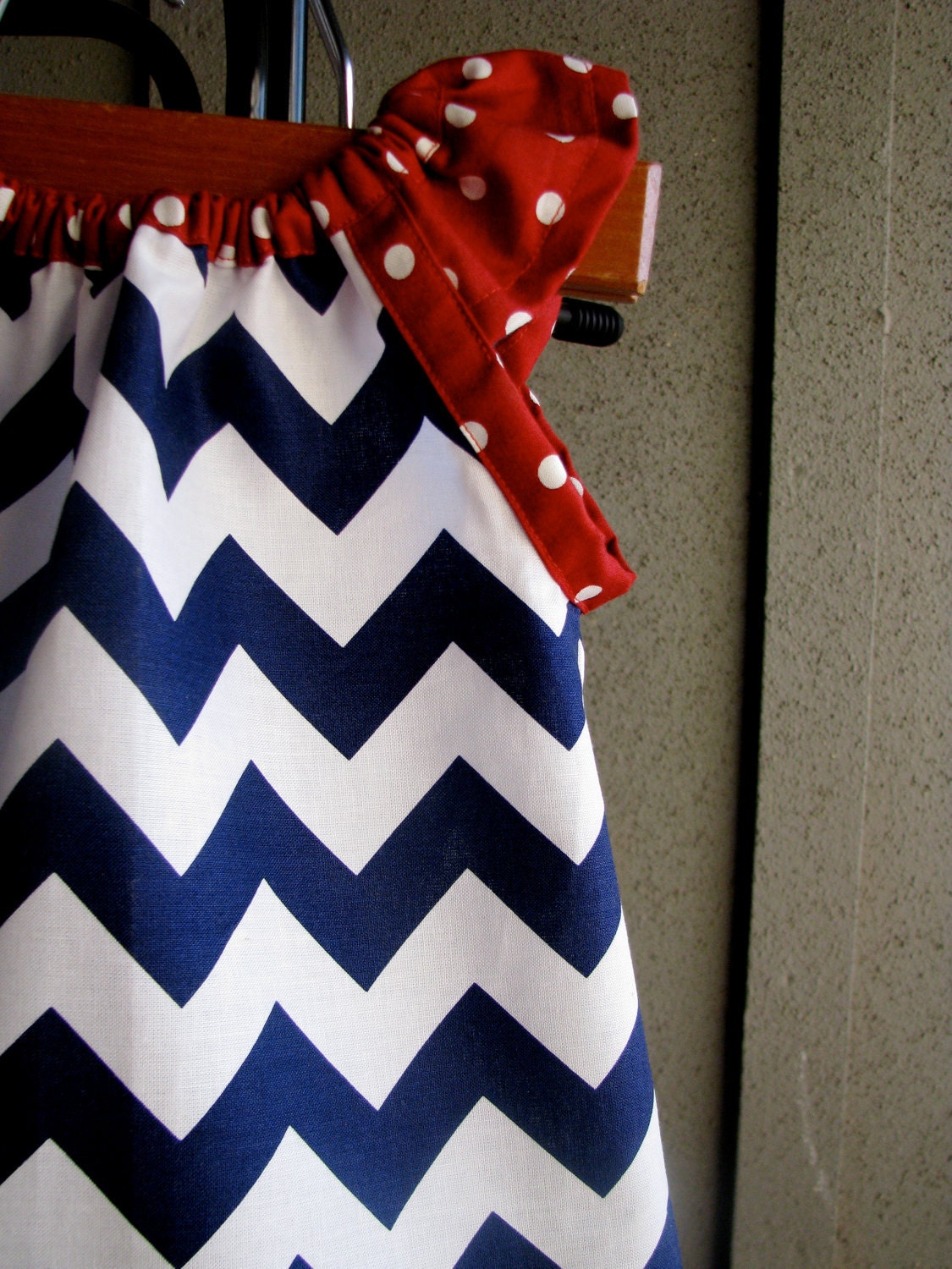 Dress - chevron zigzag navy red white blue girl baby toddler  0-3 months, 3-6, 6-12, 12-18, 18-24, 2T, 3T 4T 5T nautical 4th of July