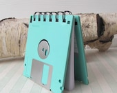 Seafoam Green Recycled Geek Gear Blank Floppy Disk Mini Notebook