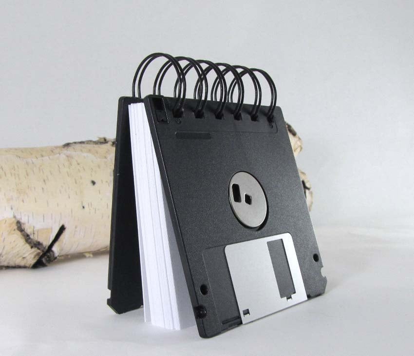 Jumbo Black Computer Floppy Disk Notebook Recycled Geek Gear Blank Mini 125 sheets Jumbo Black Computer Floppy Disk Notebook Recycled Geek Gear Blank Mini 125 sheets