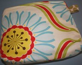 retro sunflower zippered pouch