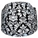 Home of the Orignial Bumbo Seat COVER in Michael Miller's Black/White Dandy Damask with Hot Pink Minky Upgrade