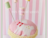 Assorted Candy Colored MIni Thread Spool Pin Topper