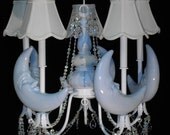 Whimsical Moon Nursery Chandelier Child Light