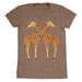 Giraffes - Womens Girls Scoop Neck T-Shirt Tee Shirt Cute Yellow Giraffe Love Zoo Best Friends Animals Athletic Coffee Tshirt