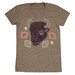 Bison - Womens Girls T-shirt Tee Shirt Navajo Native American Indian Tribal Print Pattern Buffalo Animal Horns Cute Tri Blend Coffee Tshirt
