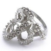Silver Tentacle Ring