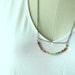 Bead Necklace Turquoise Coral Mustard Geometric - Vintage Oxidized Brass