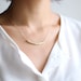 Minimalist Gold Faceted Bead Necklace - 14k Gold Filled Chain