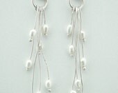 White Pearl Organic Earrings