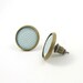 Mint Green Chevron Stud Earrings - Mint Pastel Jewelry - Mint Chevron Earring Posts