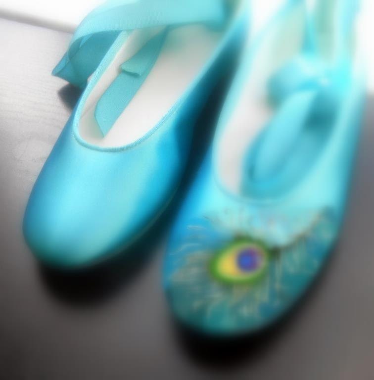 Wedding shoes Tiffany Blue  Ballerina Flats Personalized