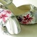 Wedding Shoes silver metallic platform orchids swarovski crystals