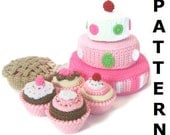 Play Food Crochet Pattern - Just Desserts - finished items made from pattern may be sold