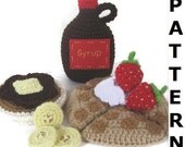 Waffles, Pancakes & Syrup Play Food Crochet Pattern - finished items made from pattern may be sold