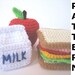 Play Food Crochet Pattern - Lunch Play Set - finished items made from pattern may be sold