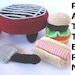 BBQ Play Food Crochet Pattern - finished items made from pattern may be sold