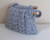Knitted   Grey hobo  bag.,Handbag - Shoulder Bag-Fashion-Everyday Bag-Everywhere Bag