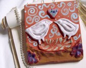 Kissing Birds Wedding or Anniversary Tile
