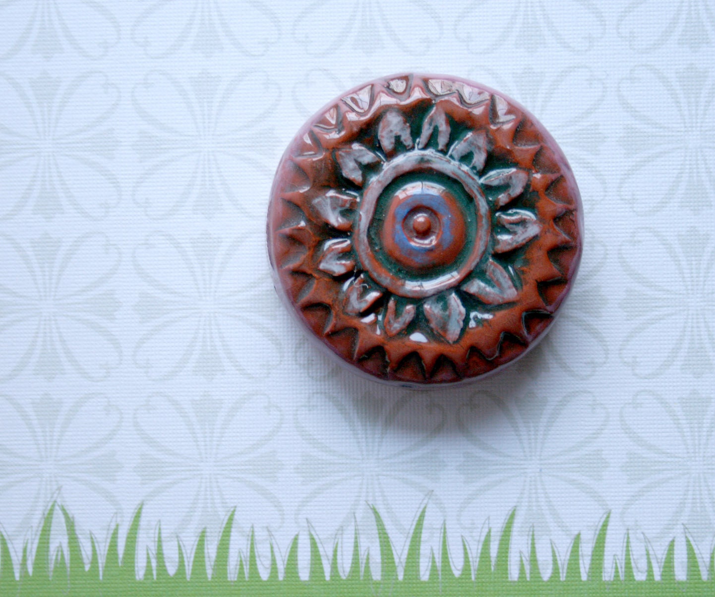 Rosetta Glazed Ceramic Accent