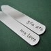 Personalized Collar Stays - you are my love - Custom Hand stamped Collar Stays
