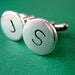Personalized Cuff Links - Initials - Hand stamped aluminum cuff links